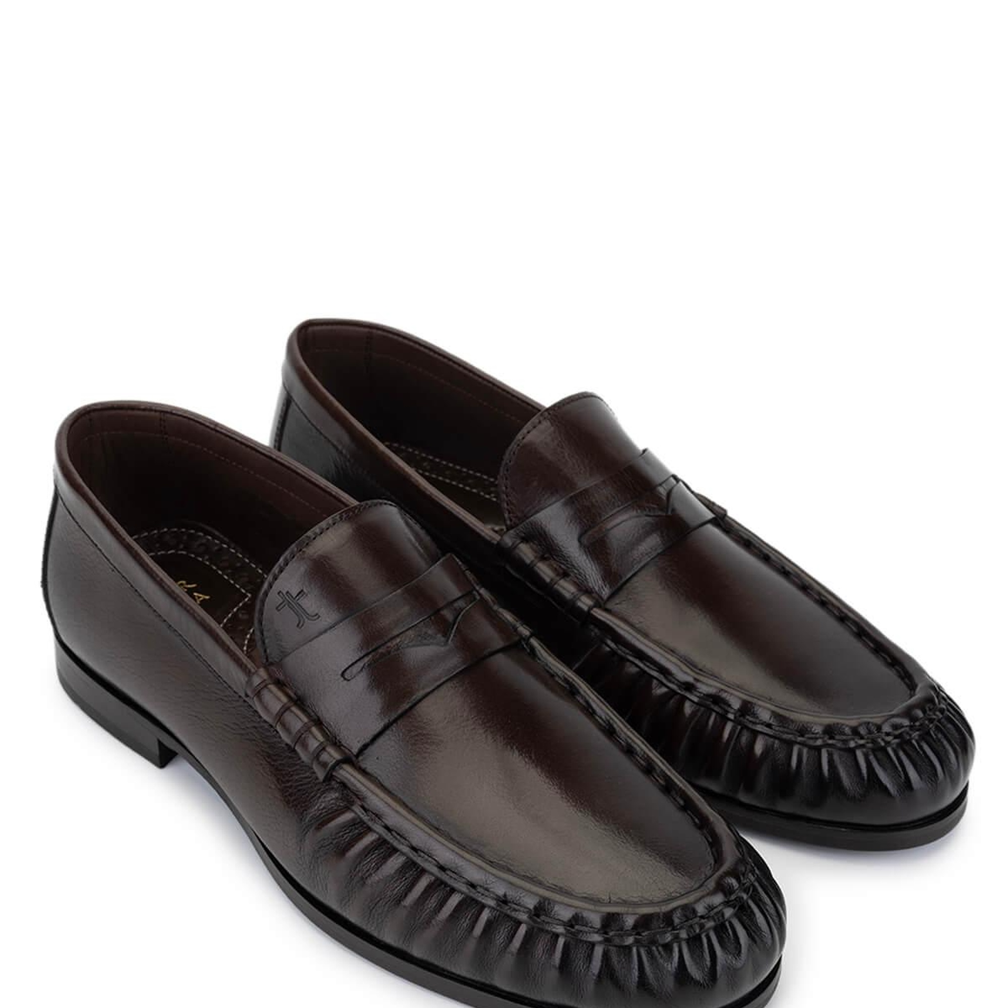 Tamer Tanca Erkek Hakiki Deri Kahverengi Makosen Ayakkabı