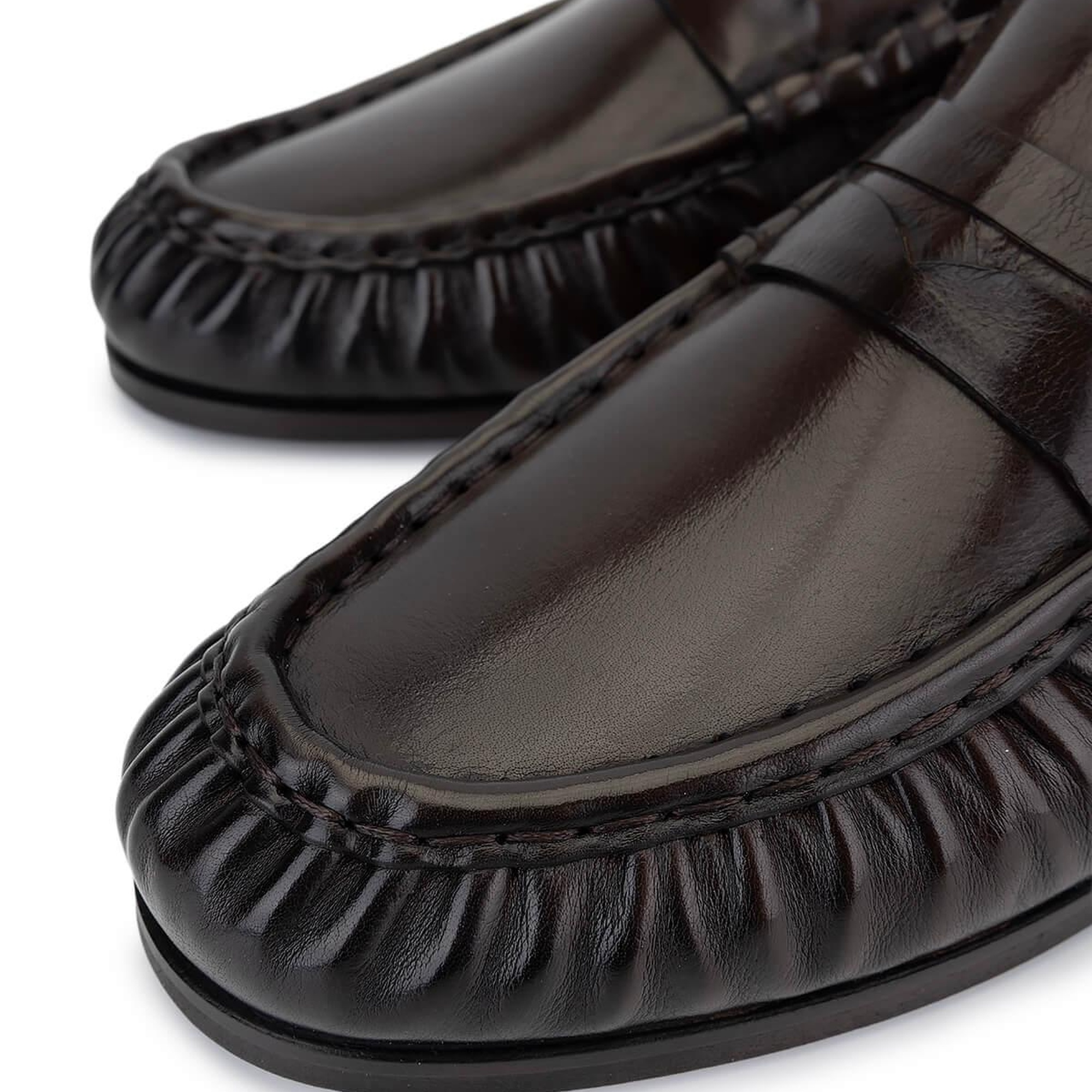 Tamer Tanca Erkek Hakiki Deri Kahverengi Makosen Ayakkabı