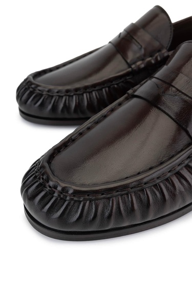  Tamer Tanca Erkek Hakiki Deri Kahverengi Makosen Ayakkabı