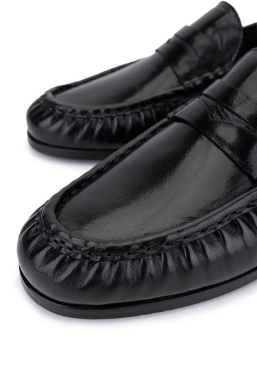  Tamer Tanca Erkek Hakiki Deri Siyah Makosen Ayakkabı