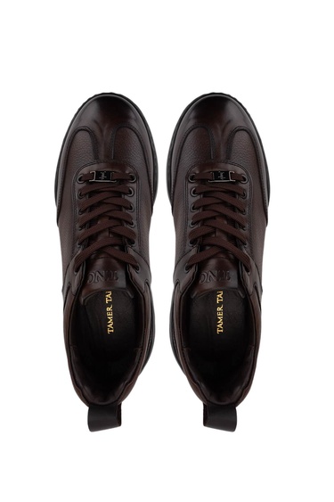  Tamer Tanca Erkek Hakiki Deri Kahverengi Sneakers & Spor Ayakkabı
