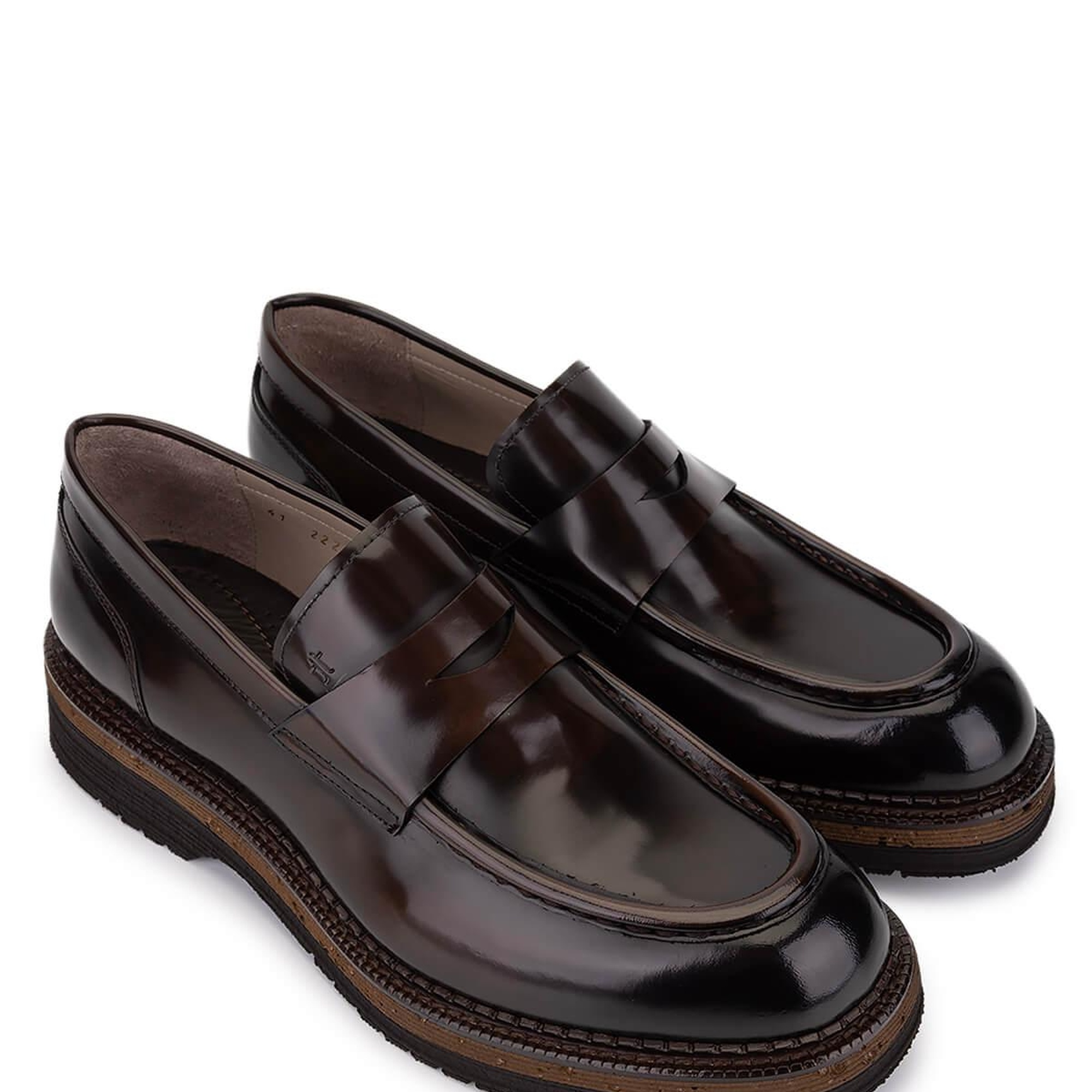 Tamer Tanca Erkek Hakiki Deri Kahverengi Loafer Ayakkabı