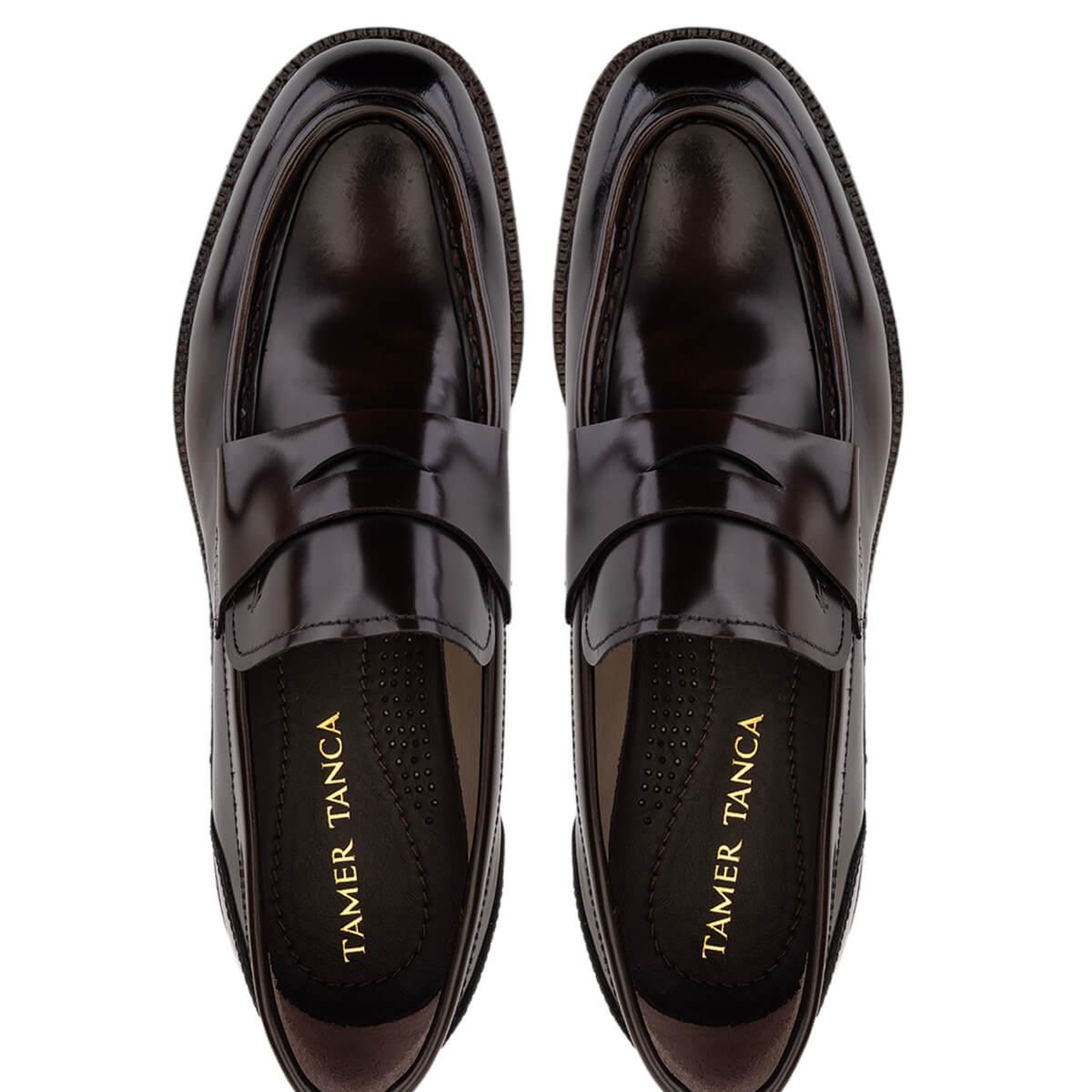 Tamer Tanca Erkek Hakiki Deri Kahverengi Loafer Ayakkabı