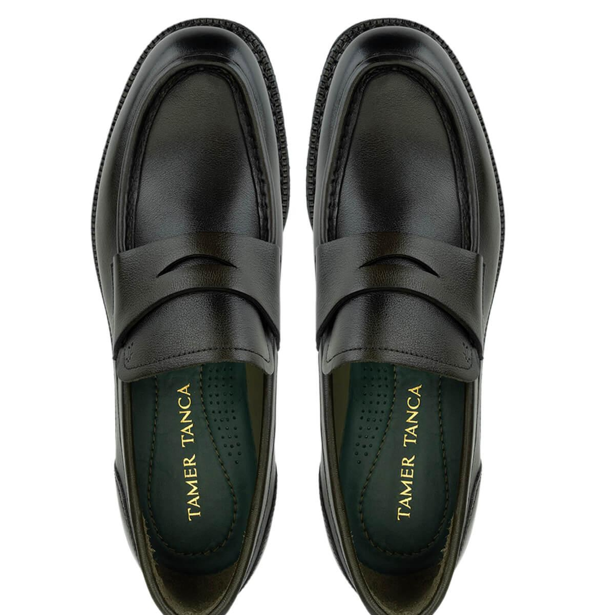 Tamer Tanca Erkek Hakiki Deri Yeşil Loafer Ayakkabı