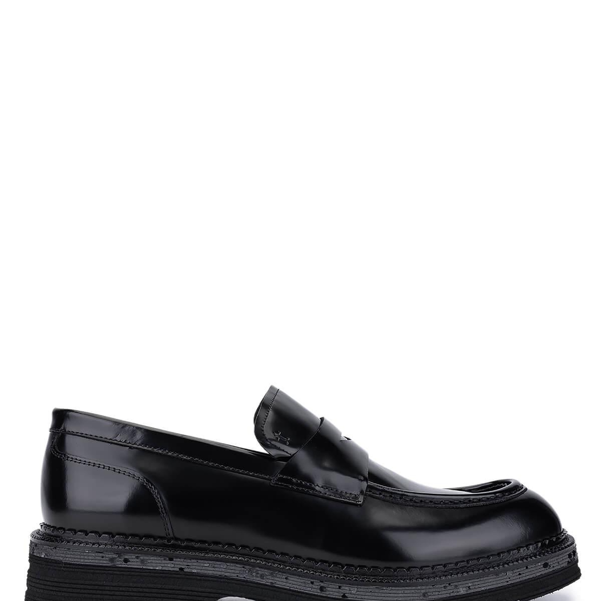 Tamer Tanca Erkek Hakiki Deri Siyah Açma Loafer Ayakkabı