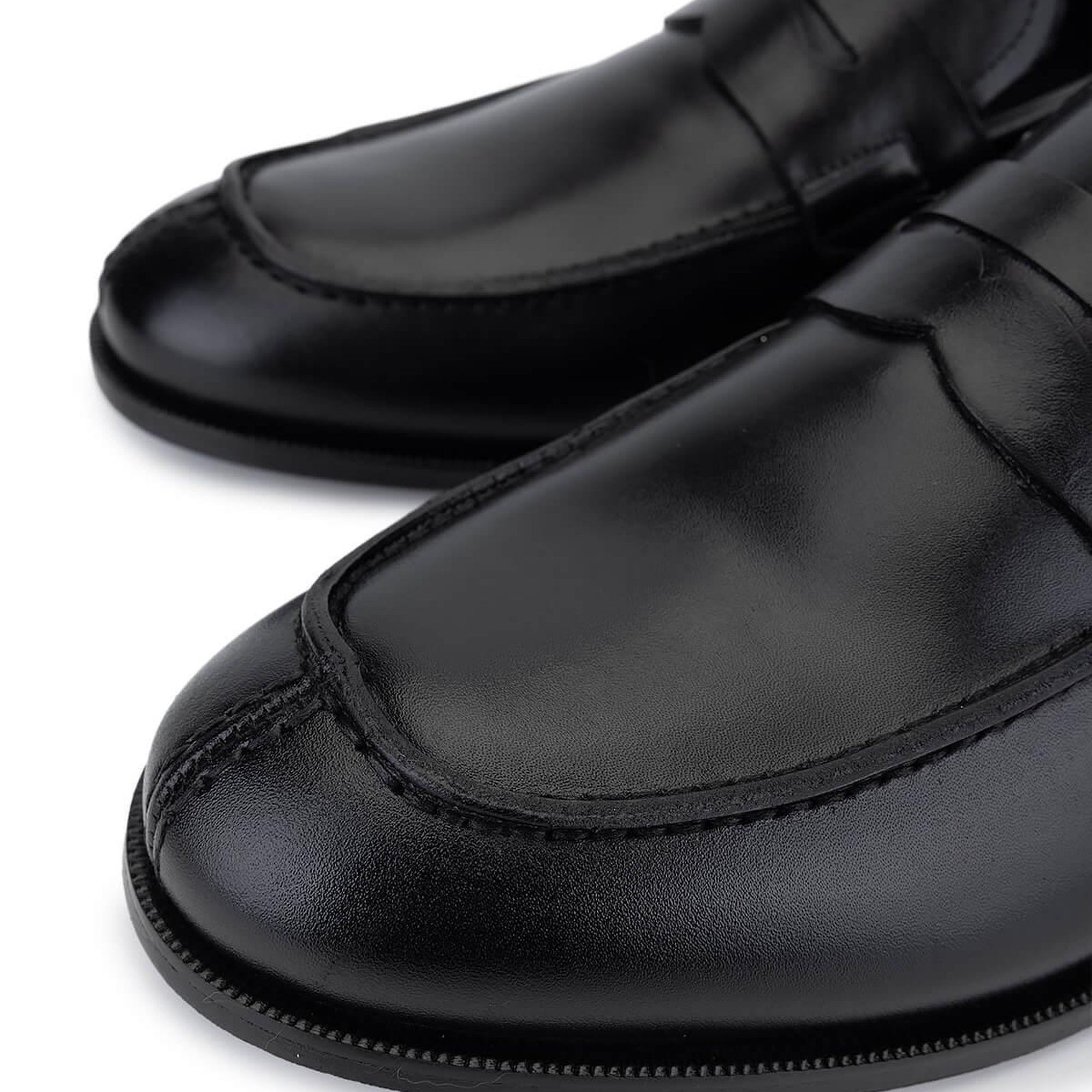 Tamer Tanca Erkek Hakiki Deri Siyah Loafer Ayakkabı