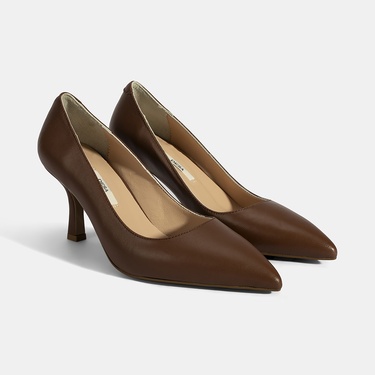  Kadın Taba Deri Stiletto