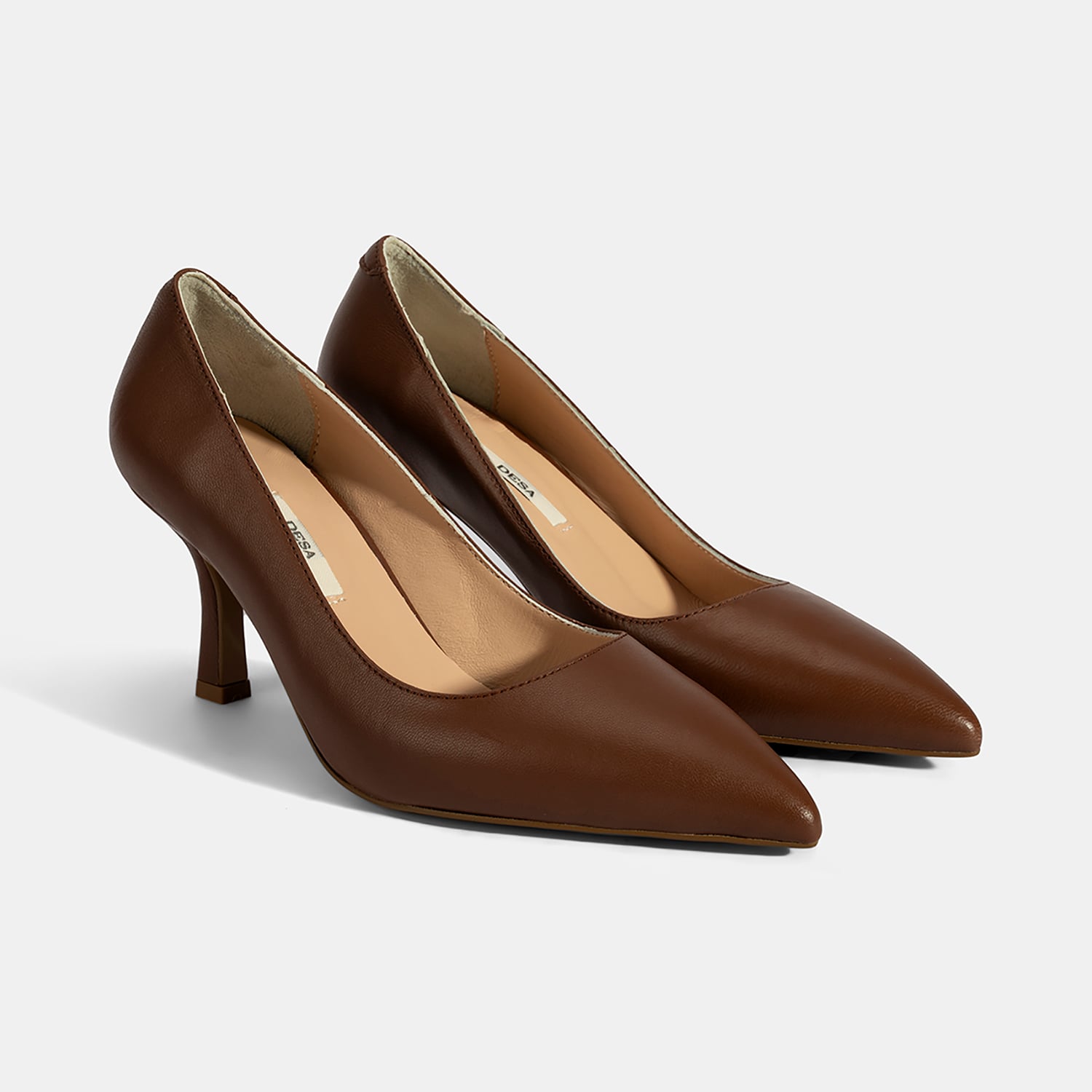  Kadın Taba Deri Stiletto