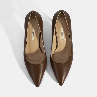  Kadın Taba Deri Stiletto