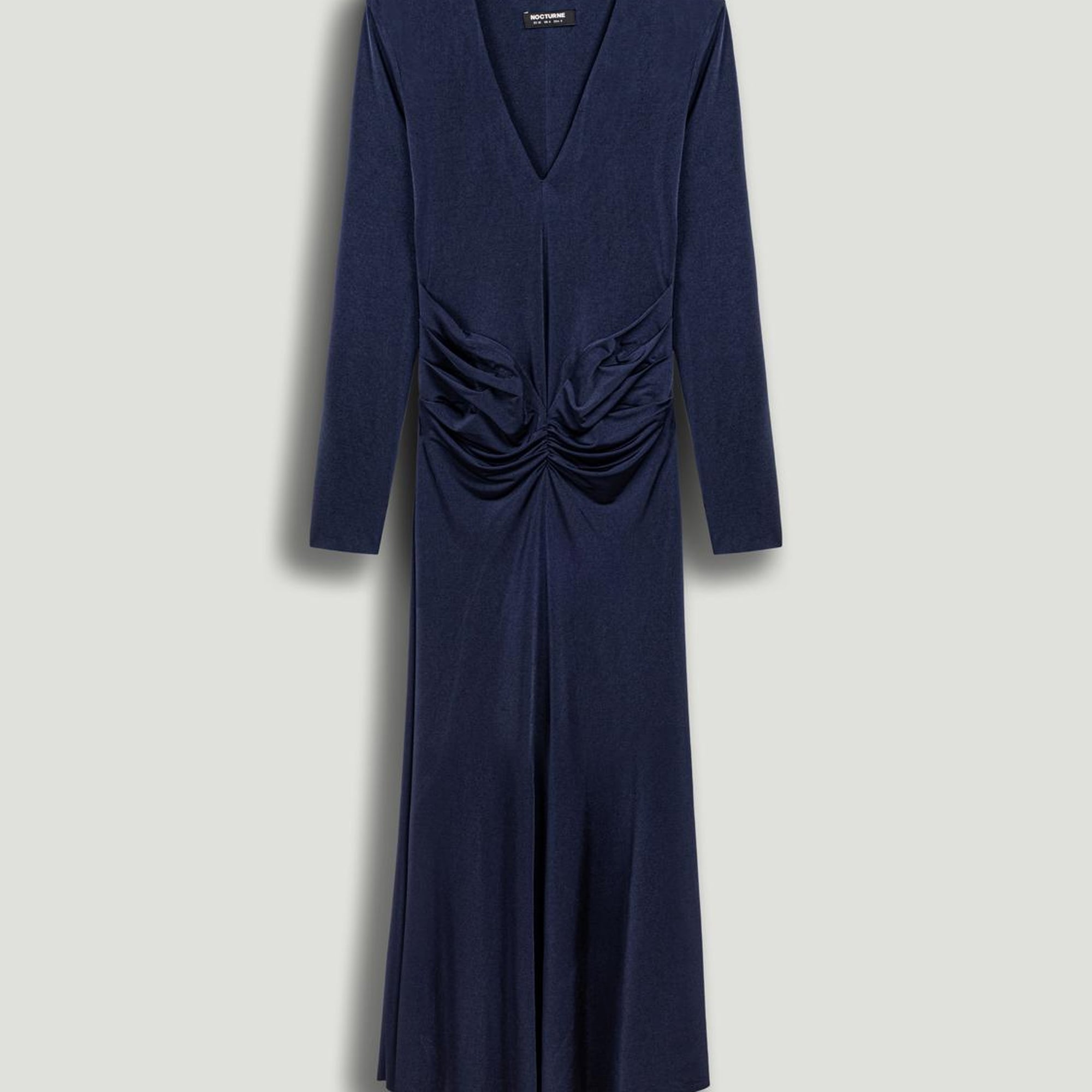 Drape Detaylı Maxi Elbise