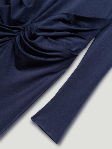  Drape Detaylı Maxi Elbise