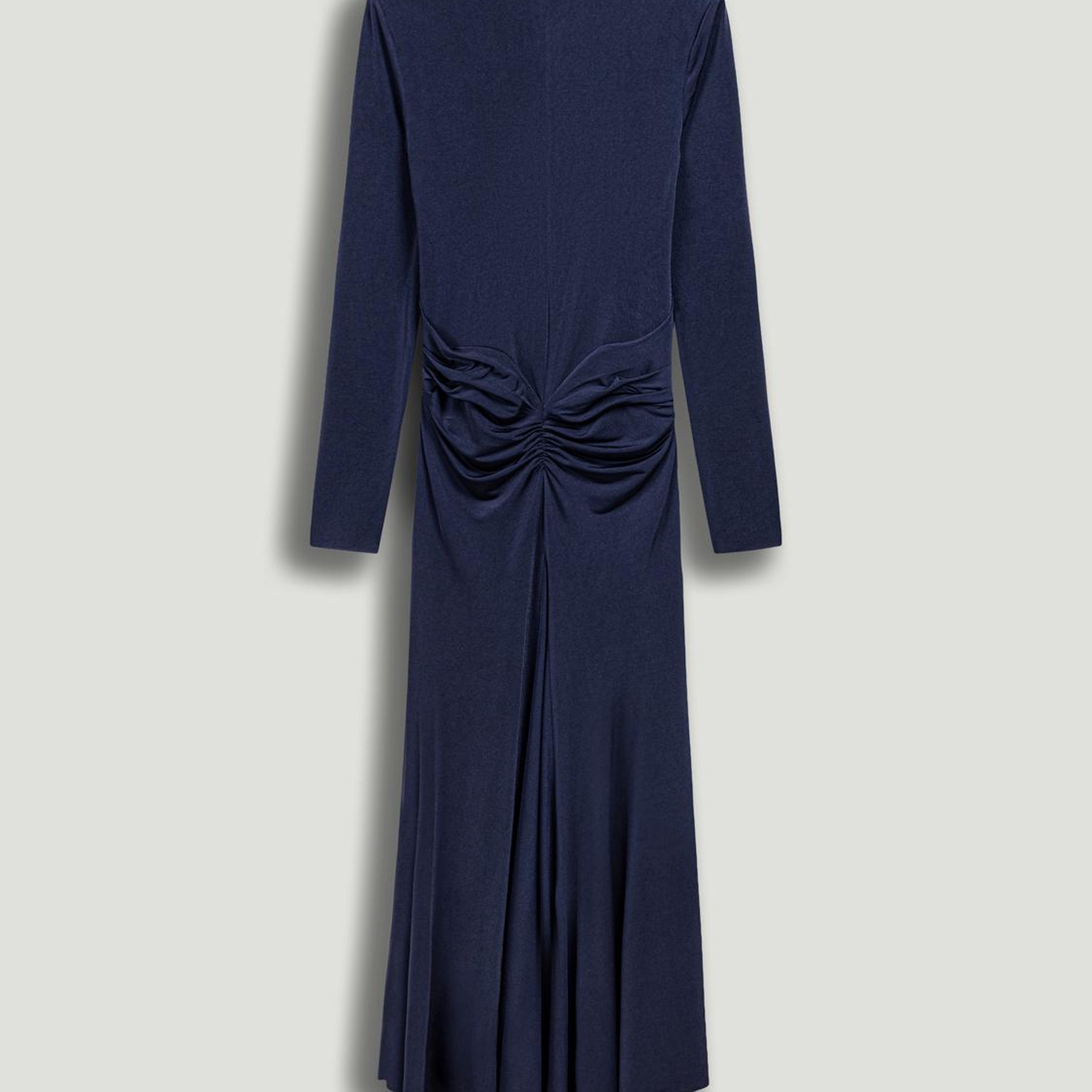 Drape Detaylı Maxi Elbise