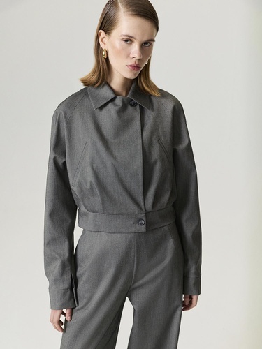  Gizli Pat Detaylı Ceket