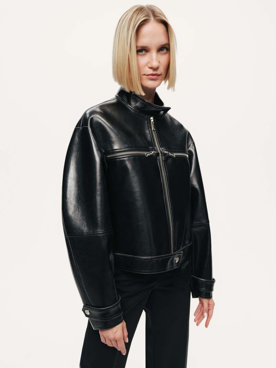  Suni Deri Biker Mont