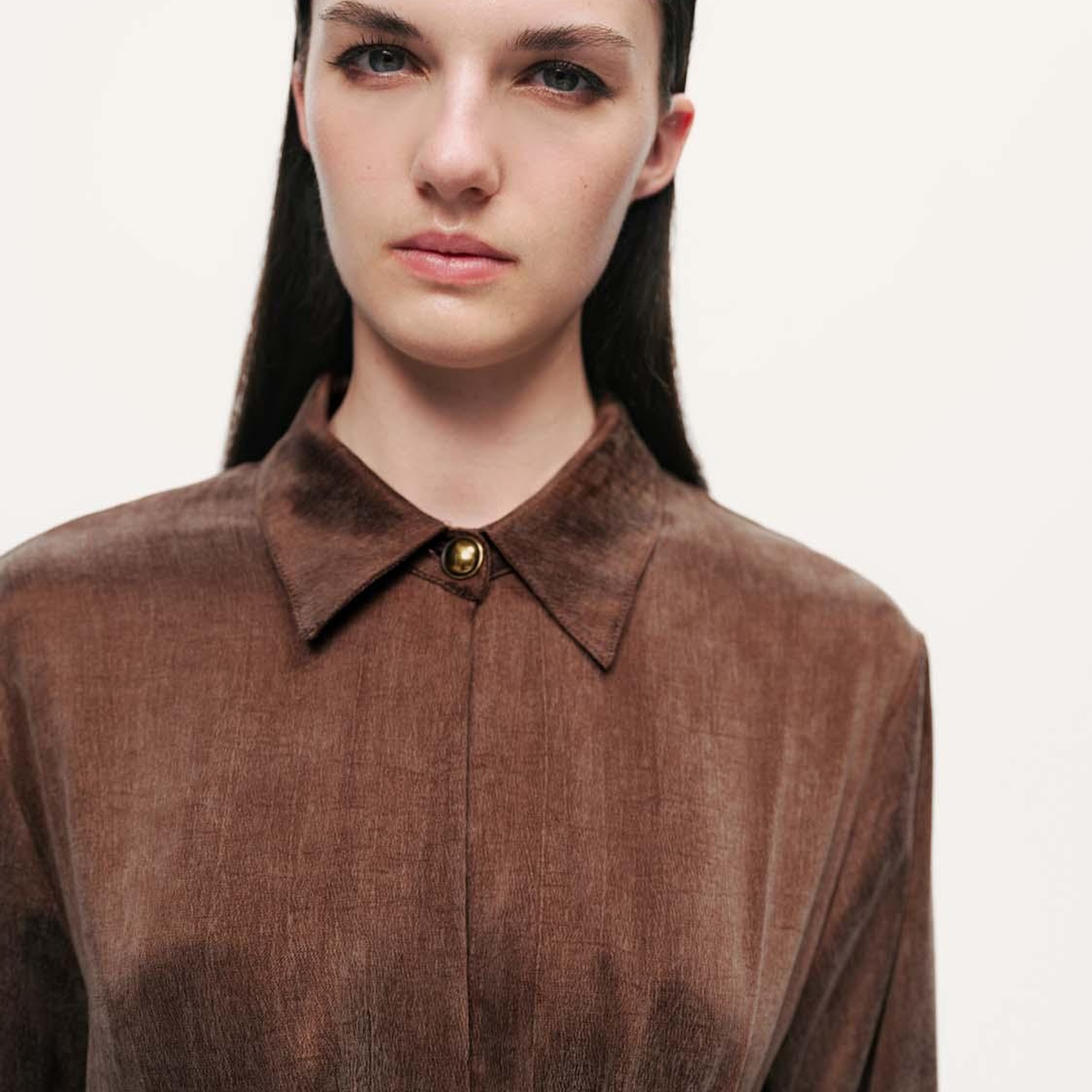 Drape Detaylı Kemerli Maxi Elbise