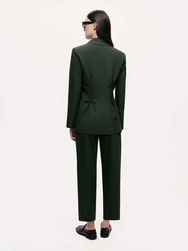  Pileli Yüksek Bel Pantolon