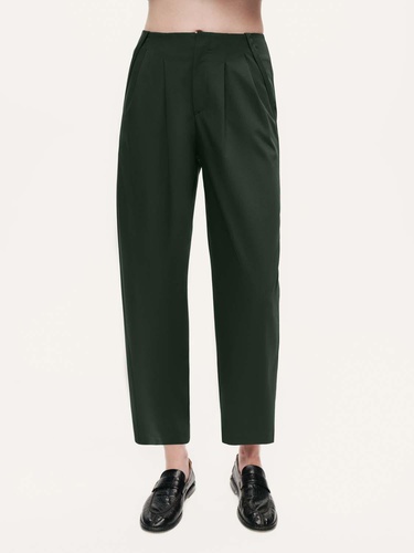  Pileli Yüksek Bel Pantolon