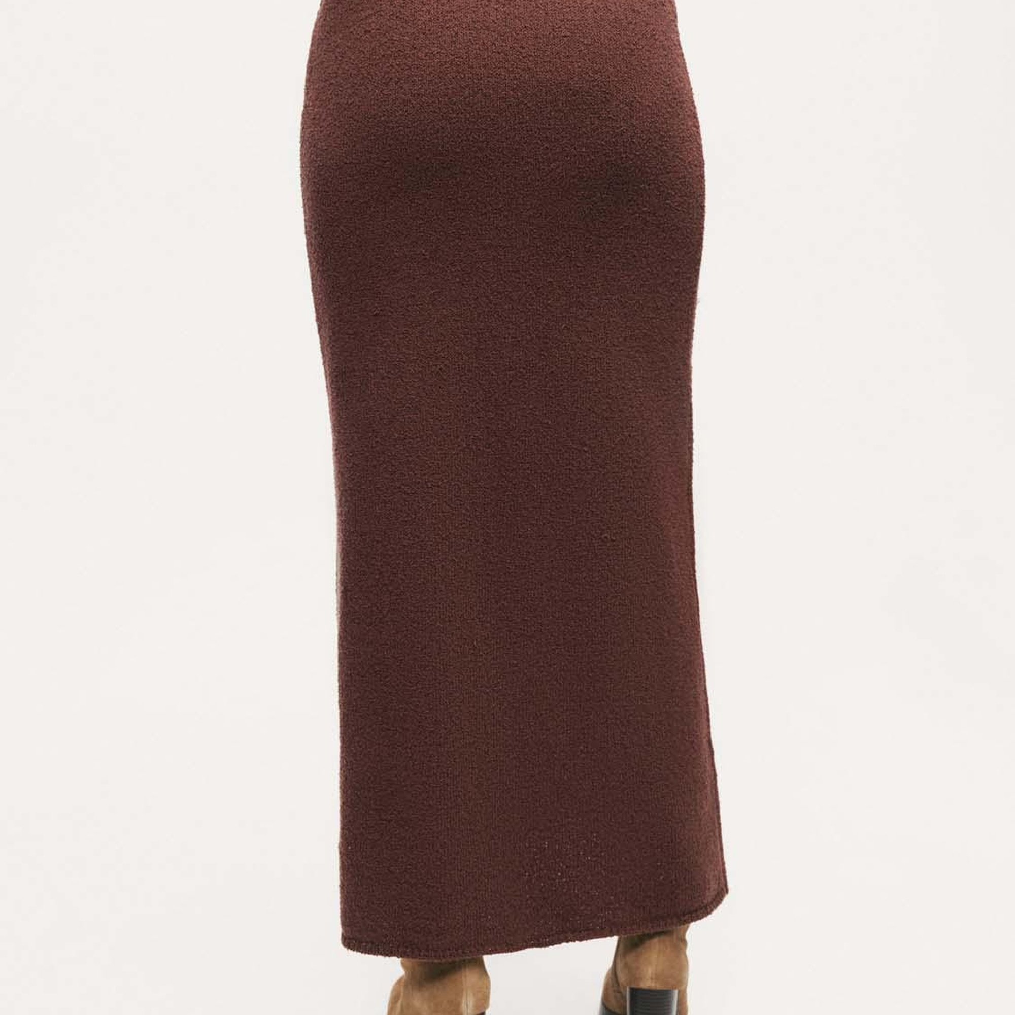 Taş Detaylı Triko Maxi Etek