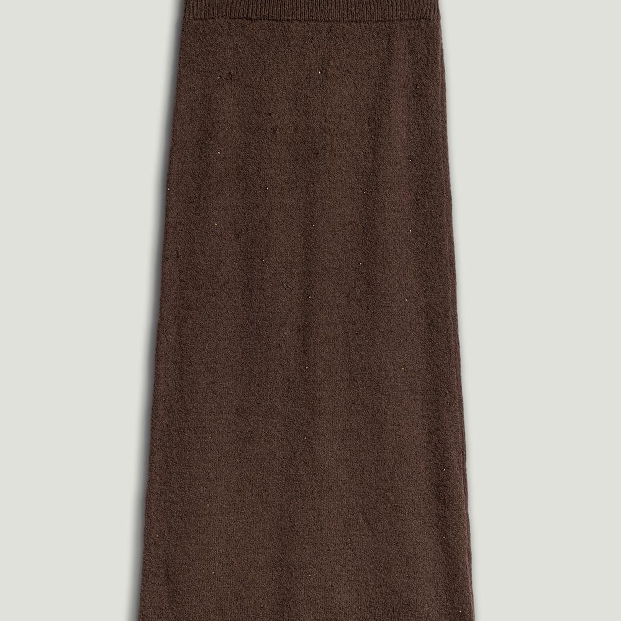 Taş Detaylı Triko Maxi Etek