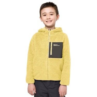  Jack Wolfskin Ice Curl Hood Jacket K Unisex Çocuk Sarı Polar Ceket
