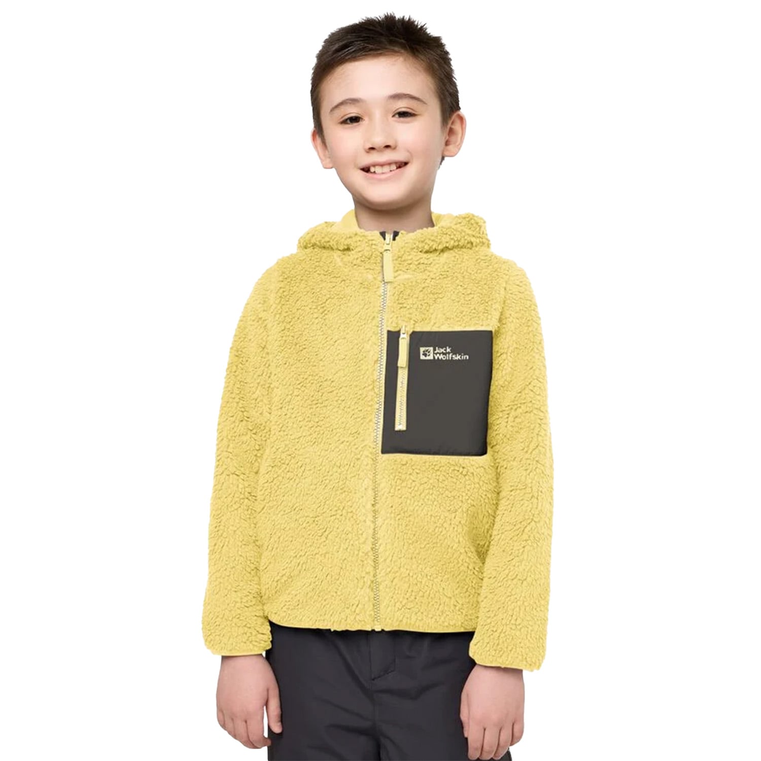  Jack Wolfskin Ice Curl Hood Jacket K Unisex Çocuk Sarı Polar Ceket