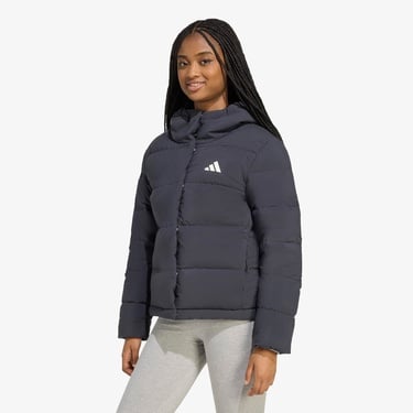  adidas Helionic Climawarm Dolgulu Kapüşonlu Kadın Siyah Outdoor Montu