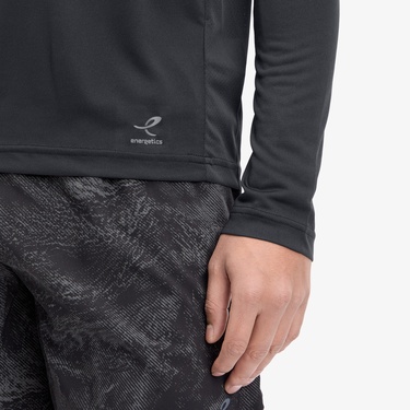  Energetics Alfred II Ls Erkek Siyah Koşu T-Shirt