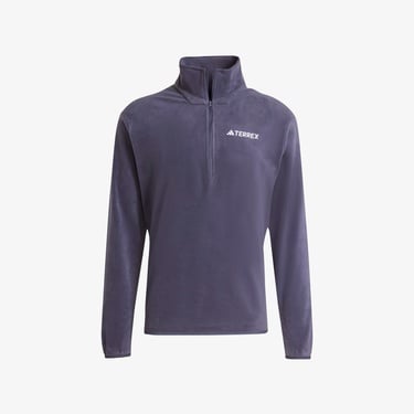  adidas Multi Essentials 1-2 Zip Fleece Erkek Mavi Yürüyüş Polar