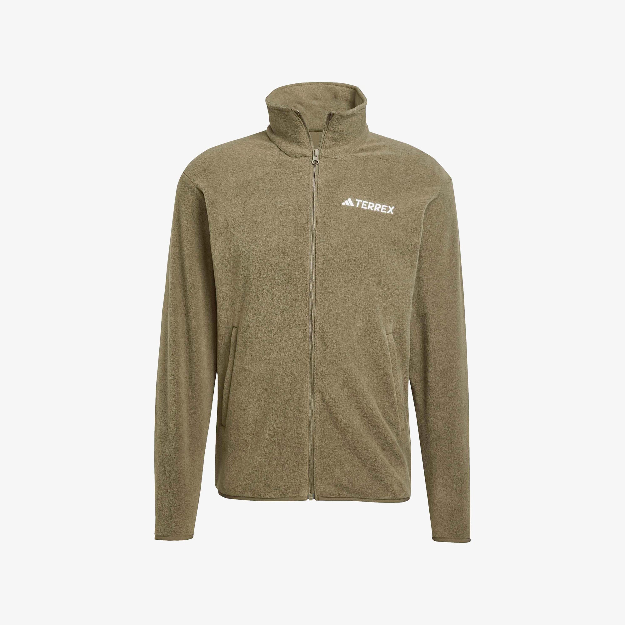 adidas Multi Essentials Full Zip Fleece Erkek Yeşil Yürüyüş Polar