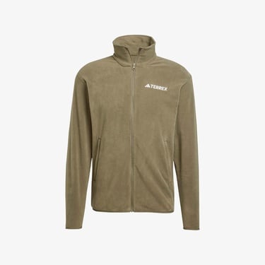  adidas Multi Essentials Full Zip Fleece Erkek Yeşil Yürüyüş Polar