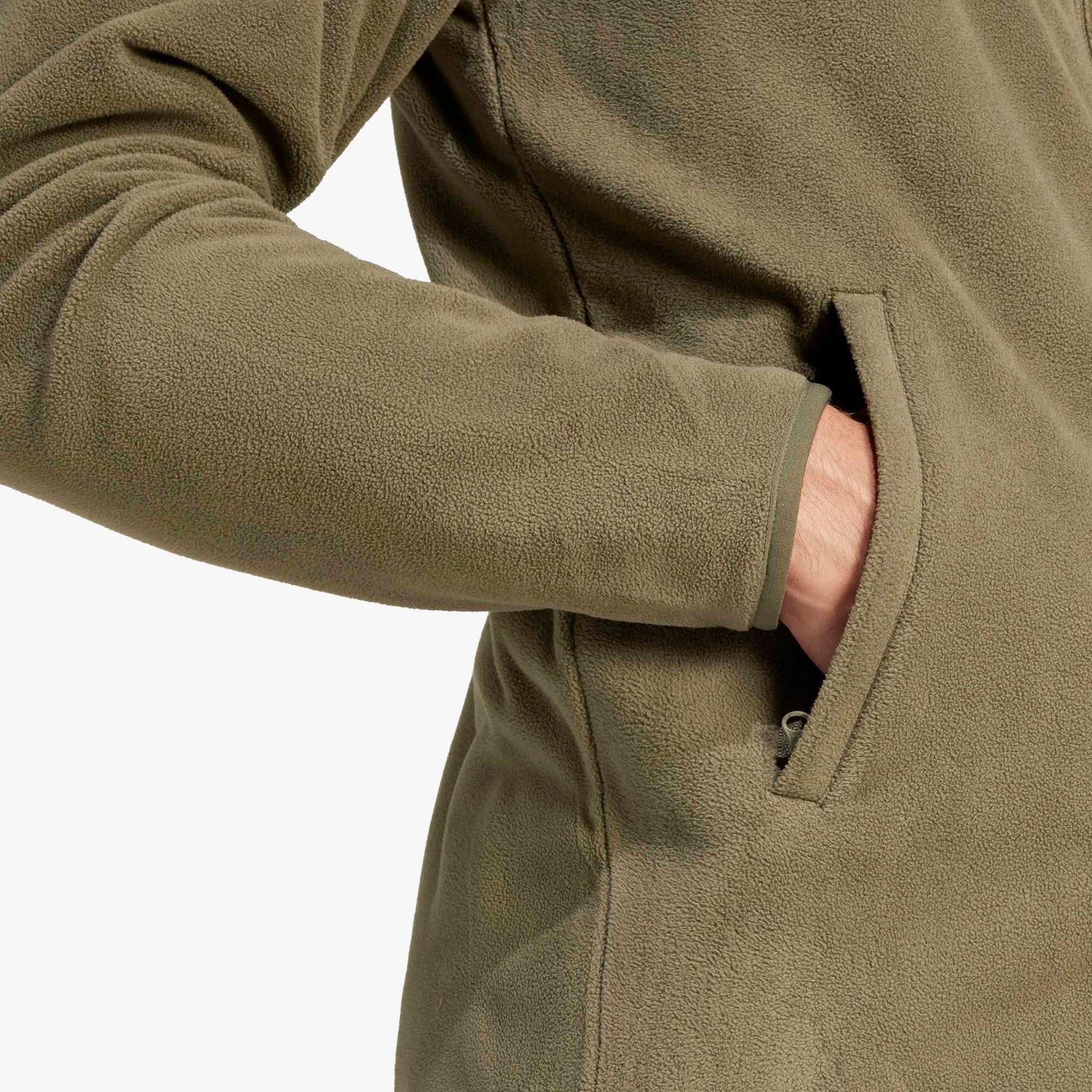 adidas Multi Essentials Full Zip Fleece Erkek Yeşil Yürüyüş Polar