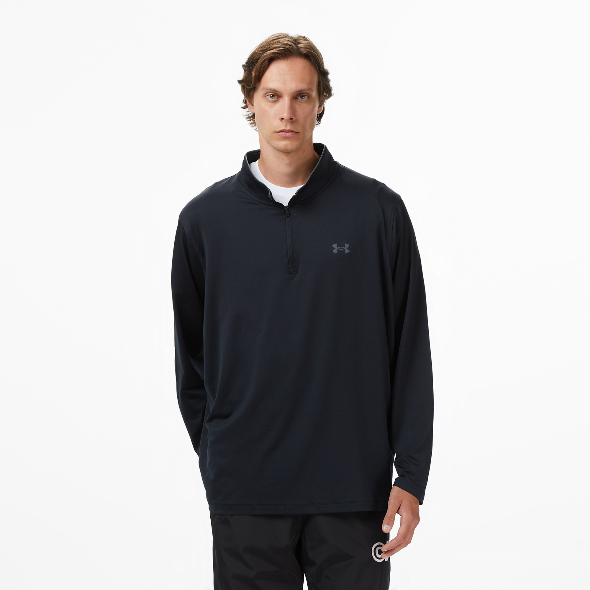 Under Armour Matchplay 14 Zip Erkek Siyah Golf Sweatshirt