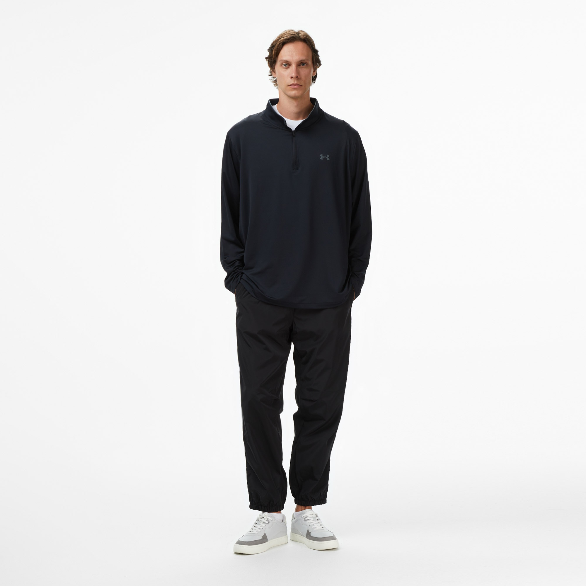 Under Armour Matchplay 14 Zip Erkek Siyah Golf Sweatshirt