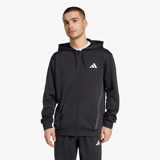  adidas Game & Go Team issue Full Zip Erkek Siyah Antrenman Eşofman Üstü