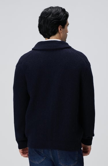  Network Erkek Lacivert Selanik Örgülü Triko Hırka