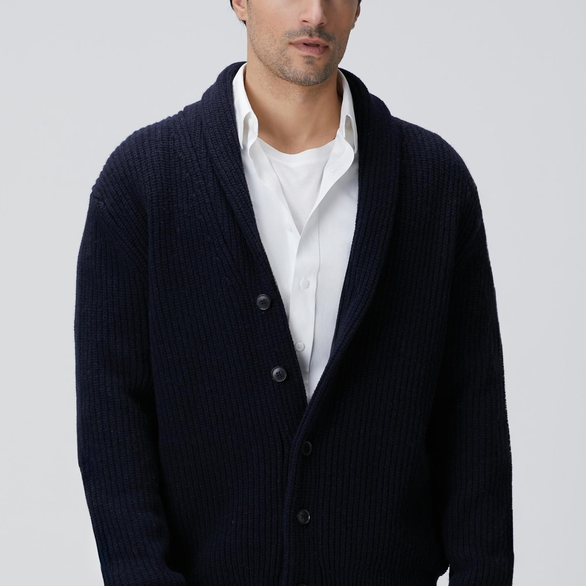 Network Erkek Lacivert Selanik Örgülü Triko Hırka