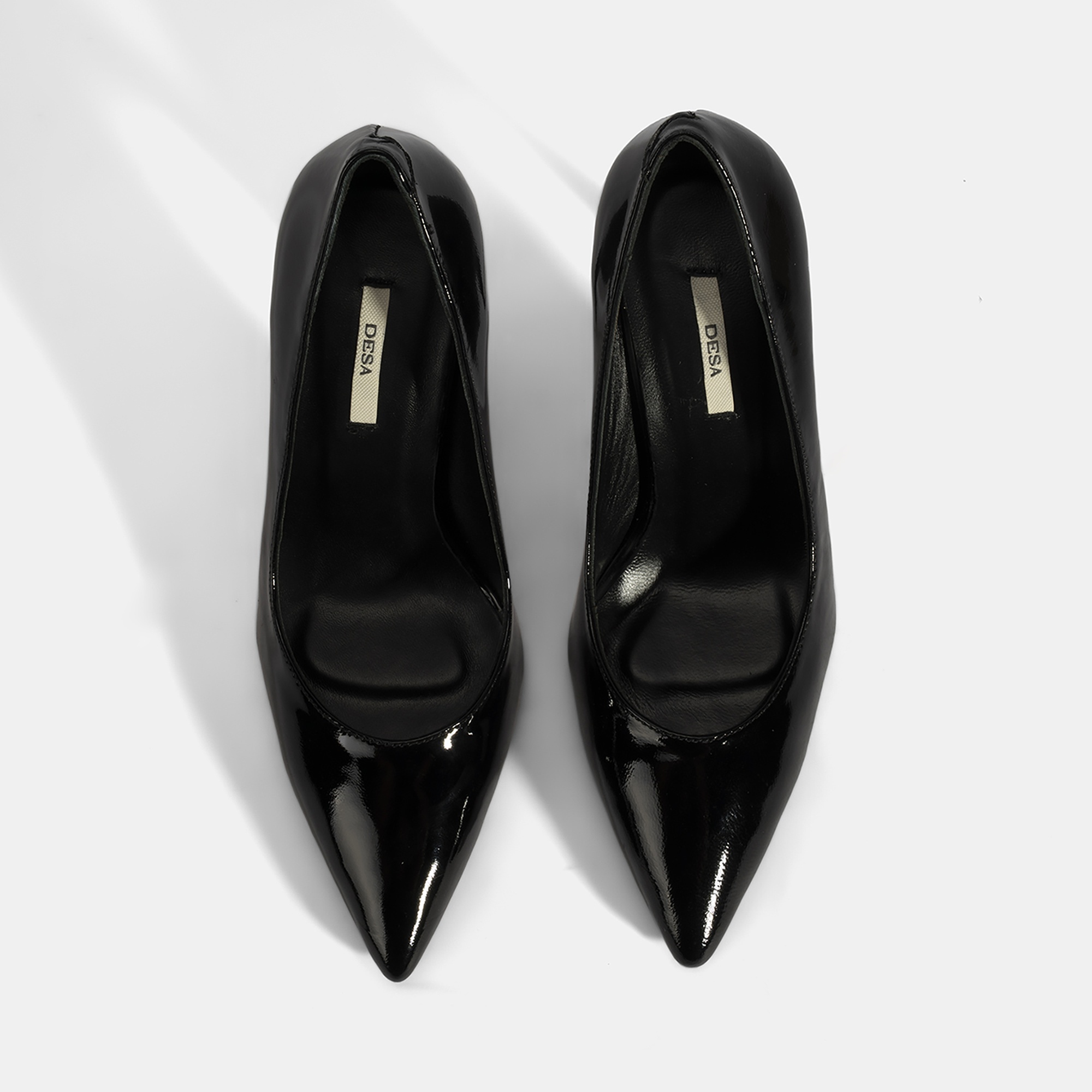 Kadın Siyah Deri Stiletto