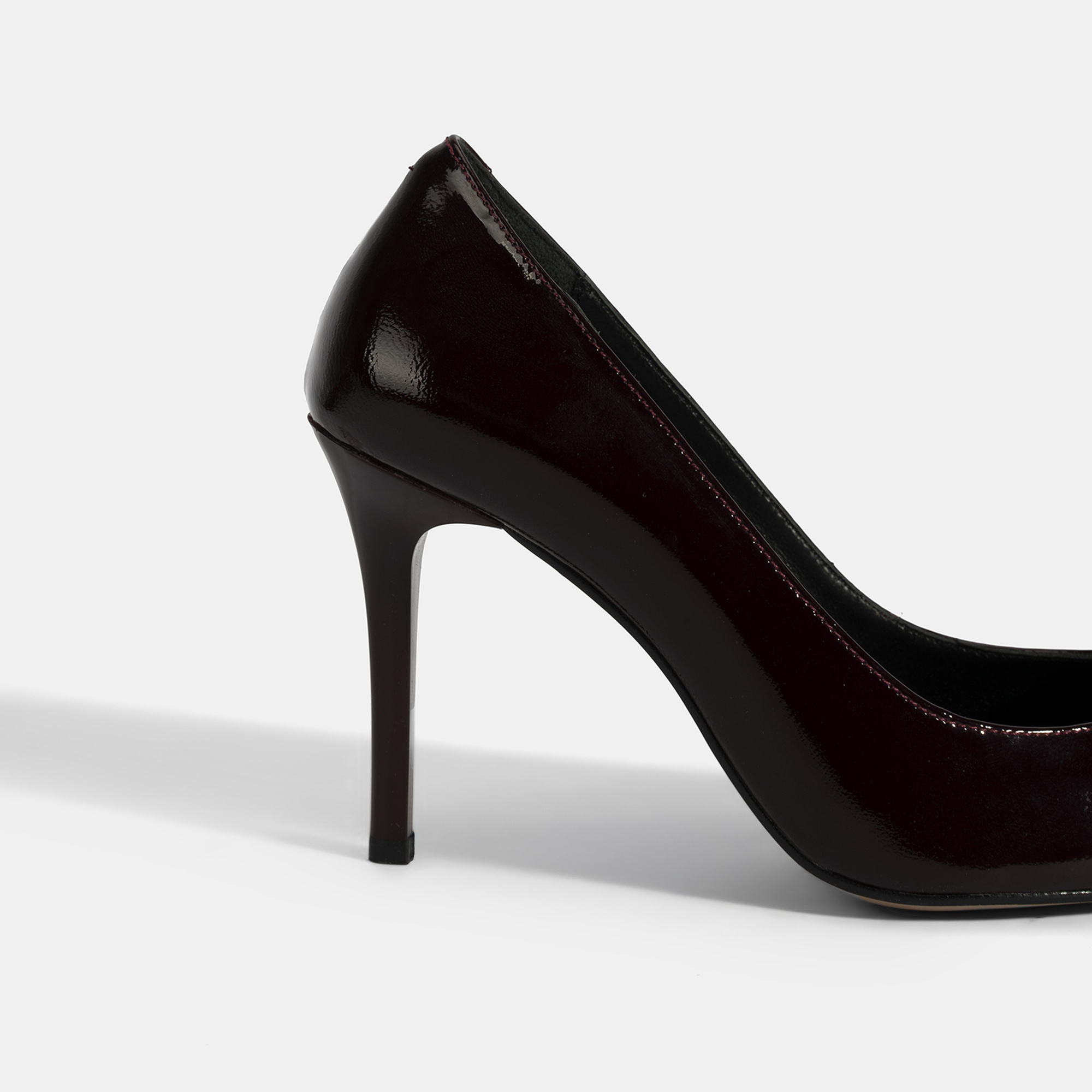 Kadın Bordo Deri Stiletto