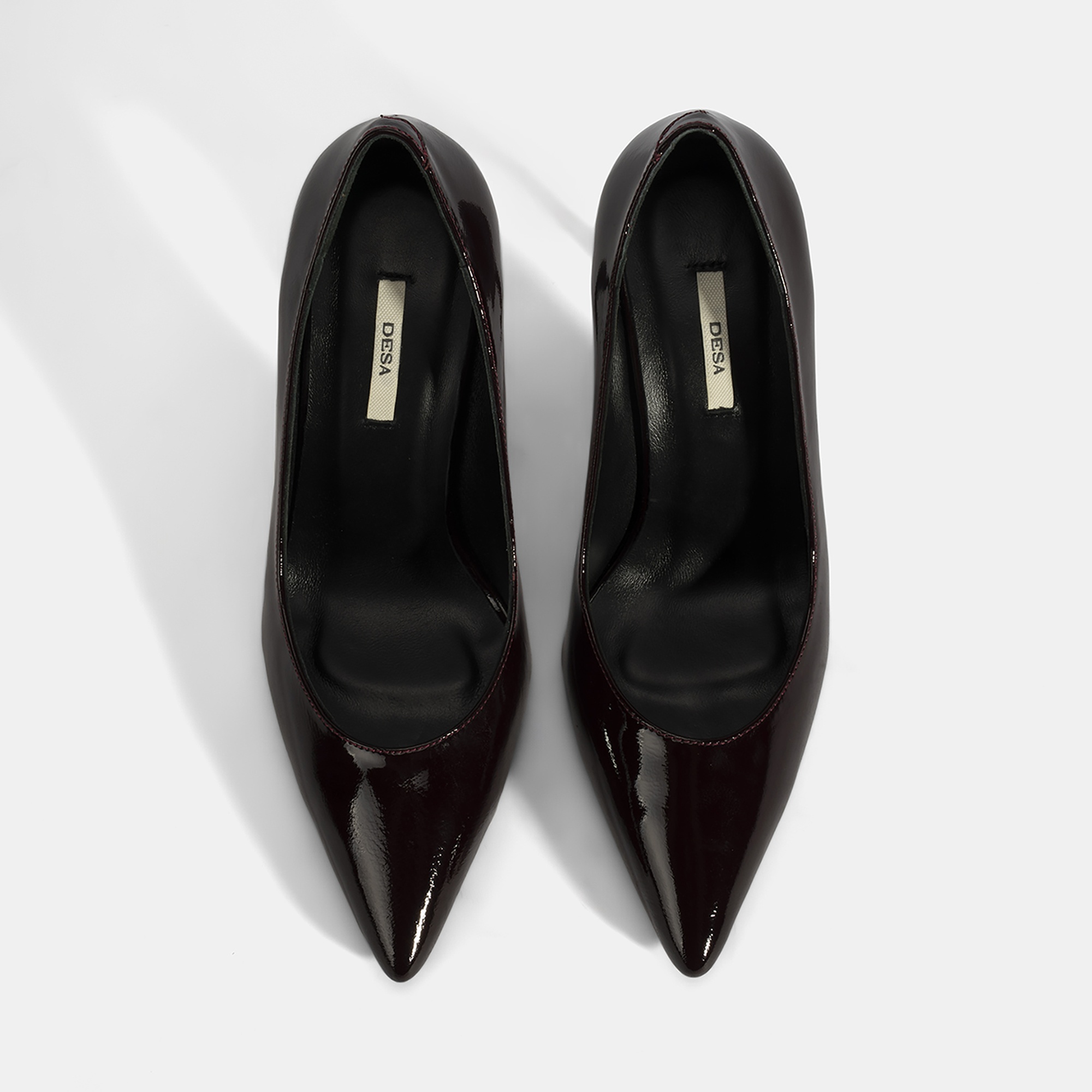 Kadın Bordo Deri Stiletto