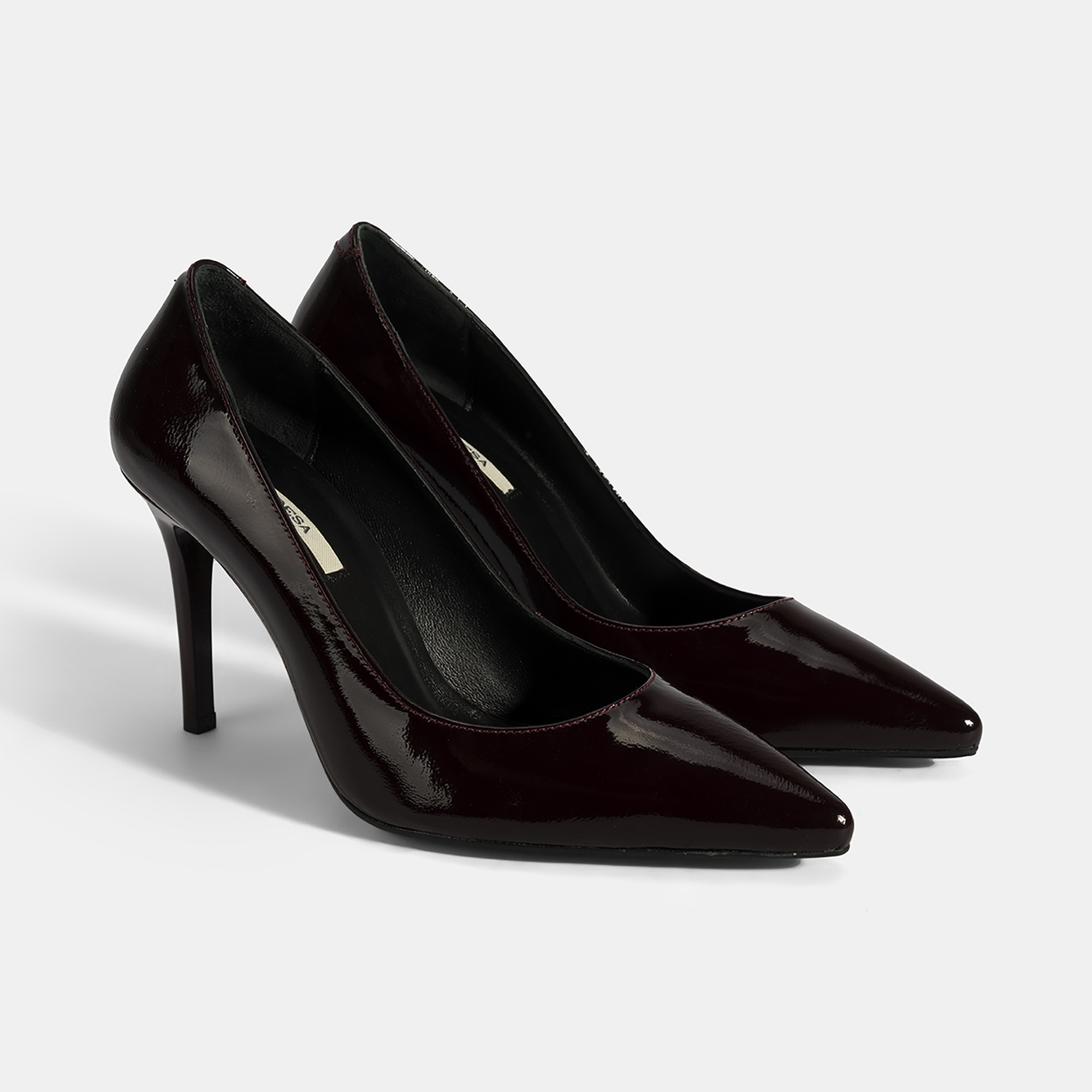 Kadın Bordo Deri Stiletto