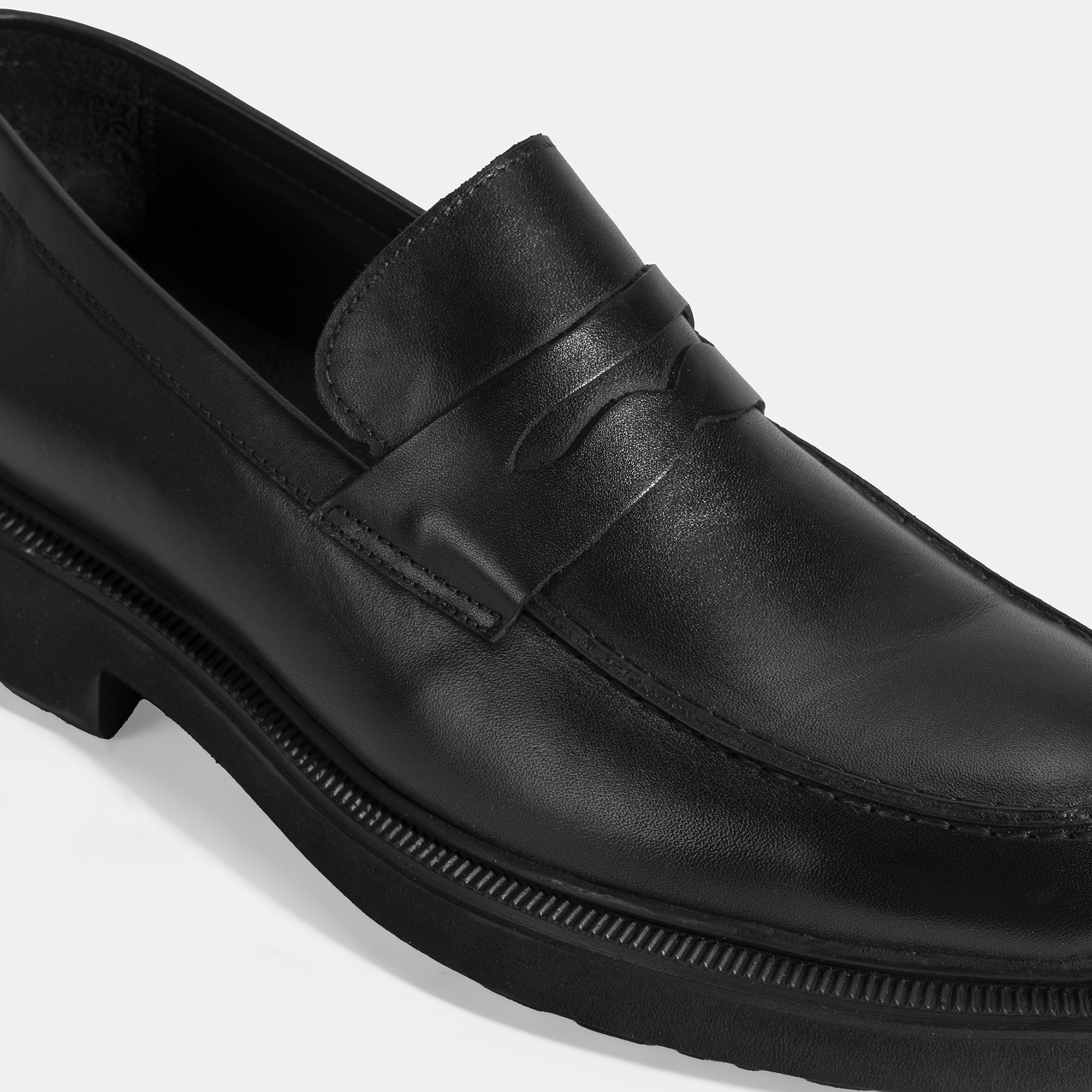 Erkek Siyah Deri Loafer