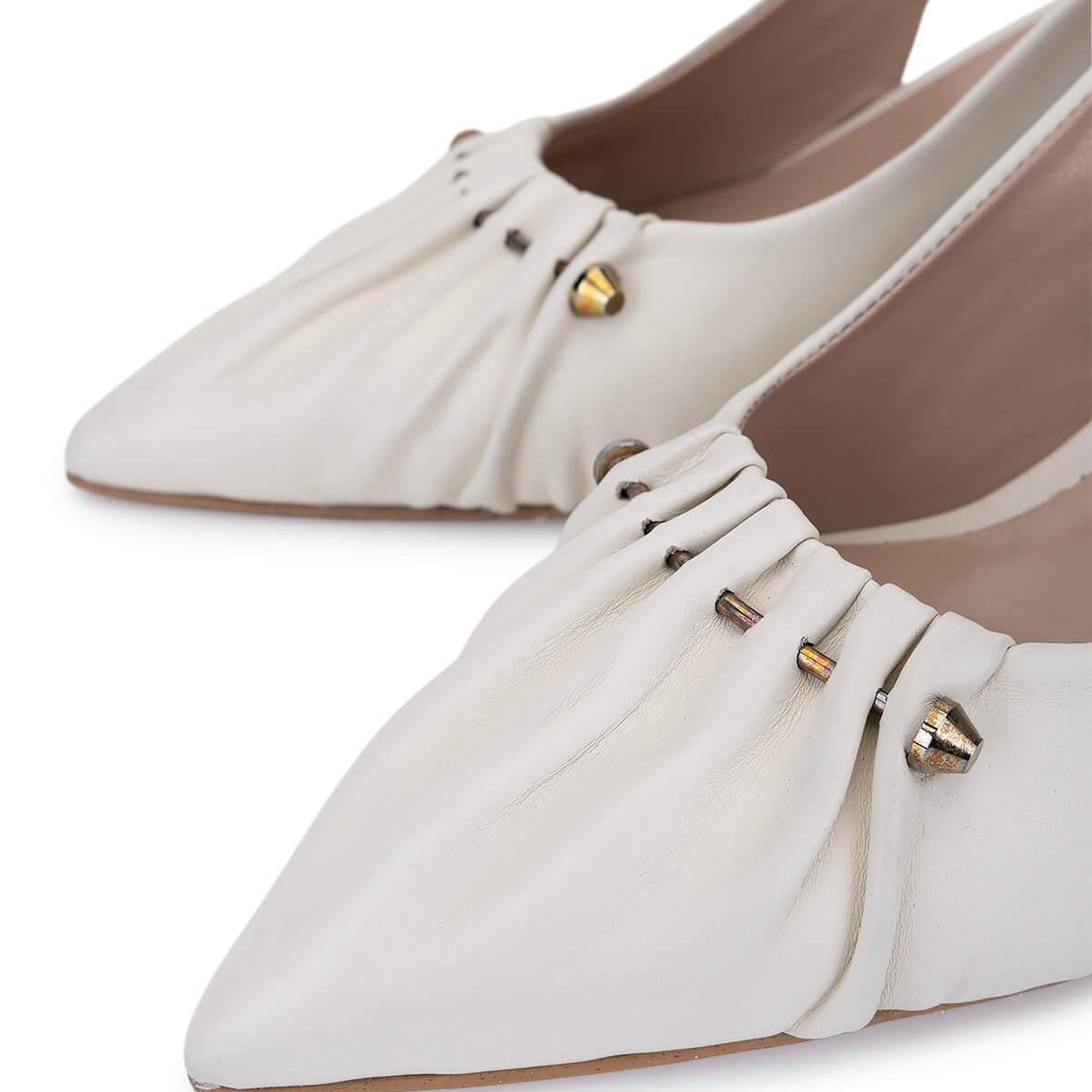 Tamer Tanca Kadın Hakiki Deri Bej Babet Ayakkabı