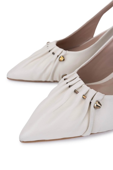  Tamer Tanca Kadın Hakiki Deri Bej Babet Ayakkabı