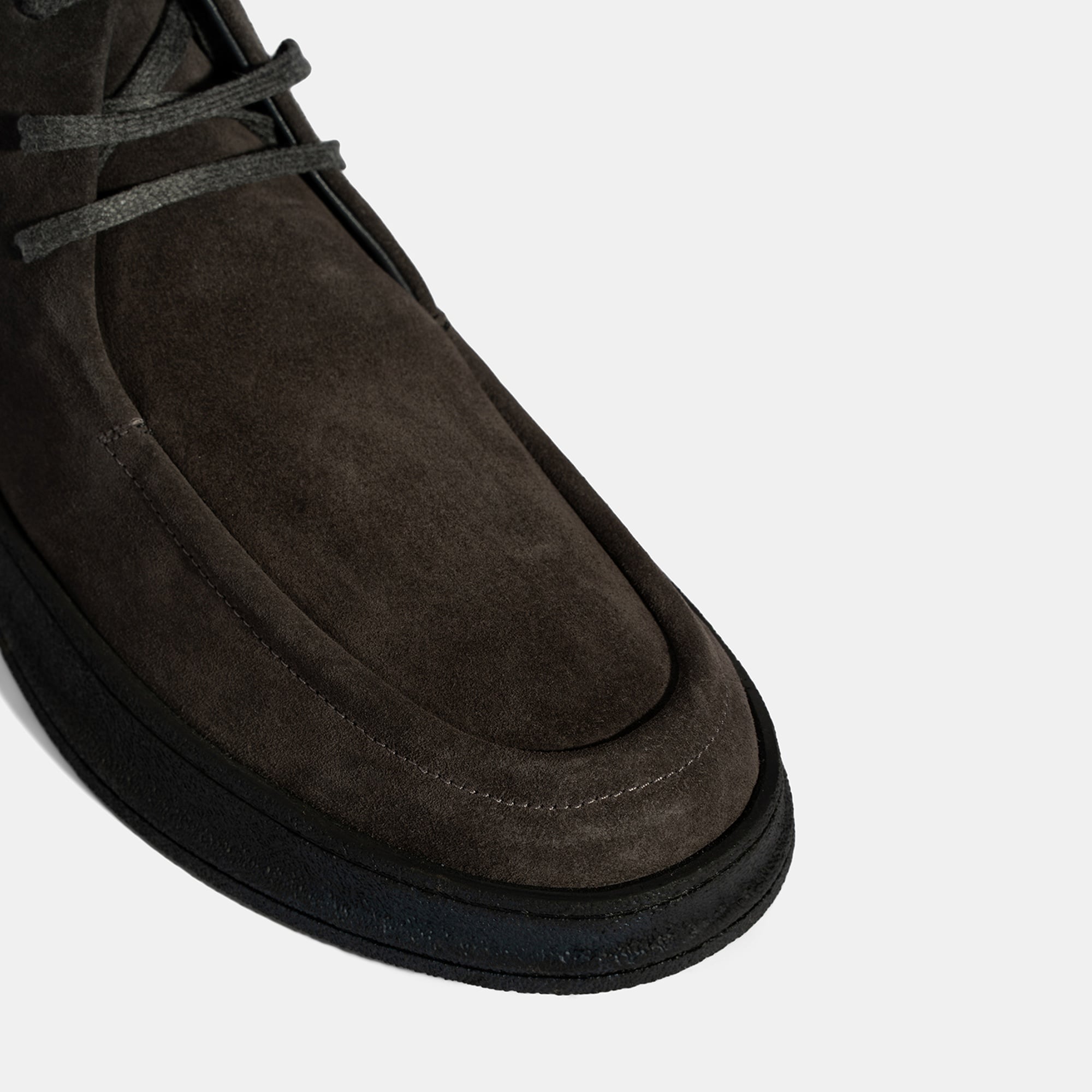 Erkek Füme Bağcıklı Süet Deri Bot