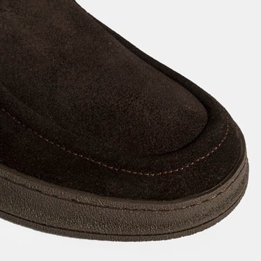  Erkek Kahve Bağcıklı Süet Deri Bot