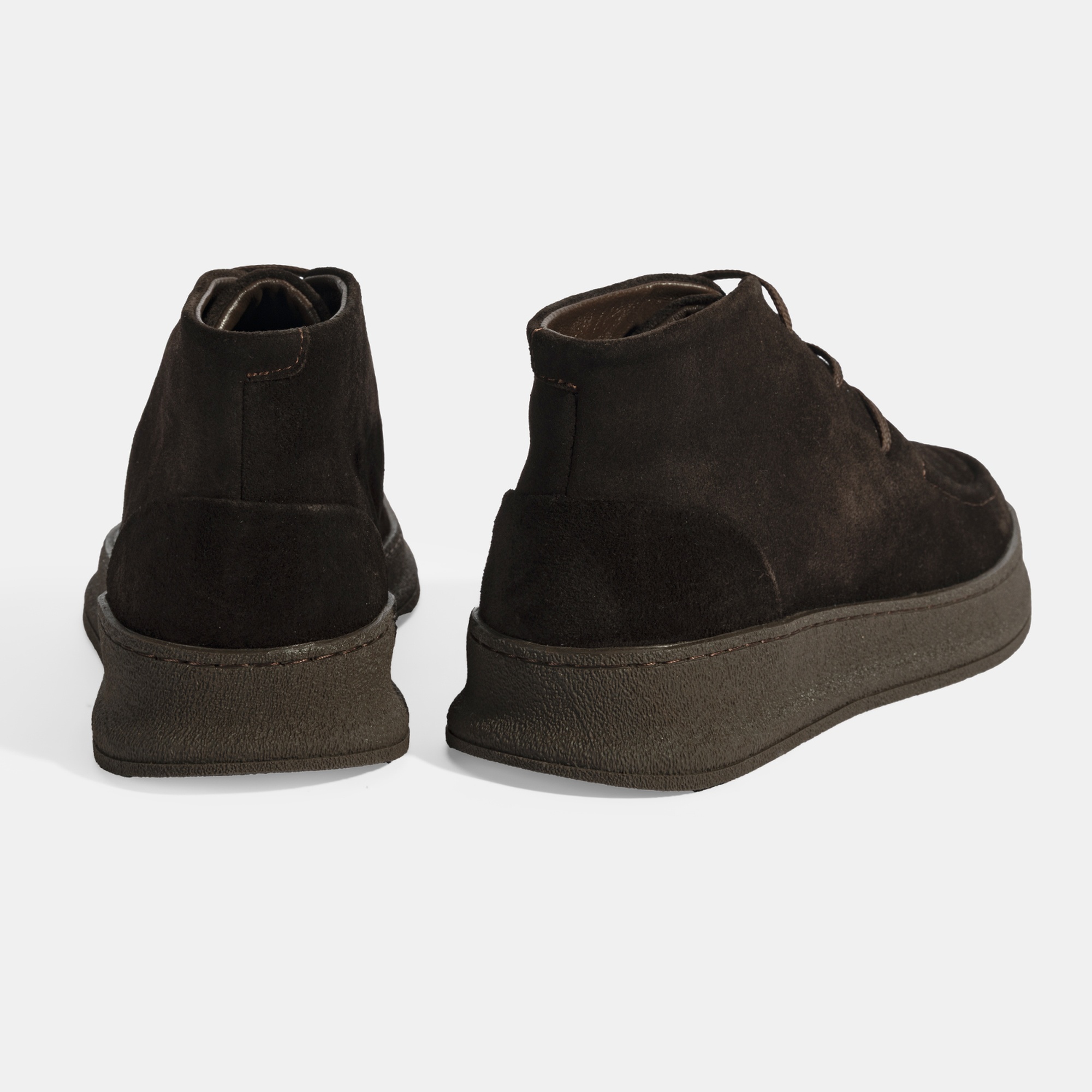 Erkek Kahve Bağcıklı Süet Deri Bot