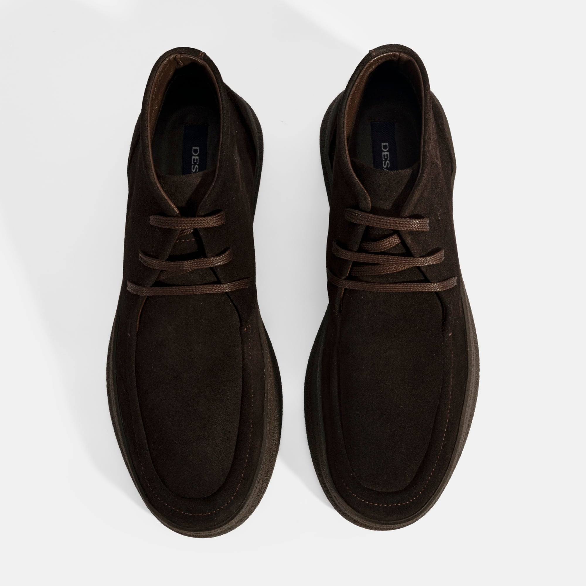 Erkek Kahve Bağcıklı Süet Deri Bot