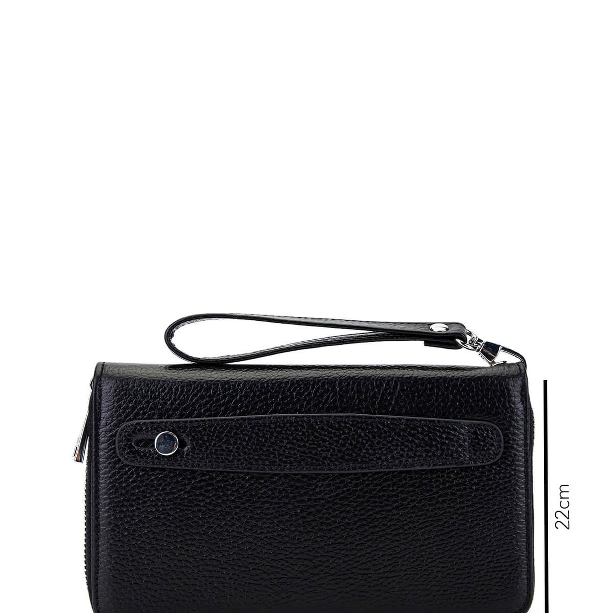 Tamer Tanca Erkek Hakiki Deri Siyah Floter El Çantası