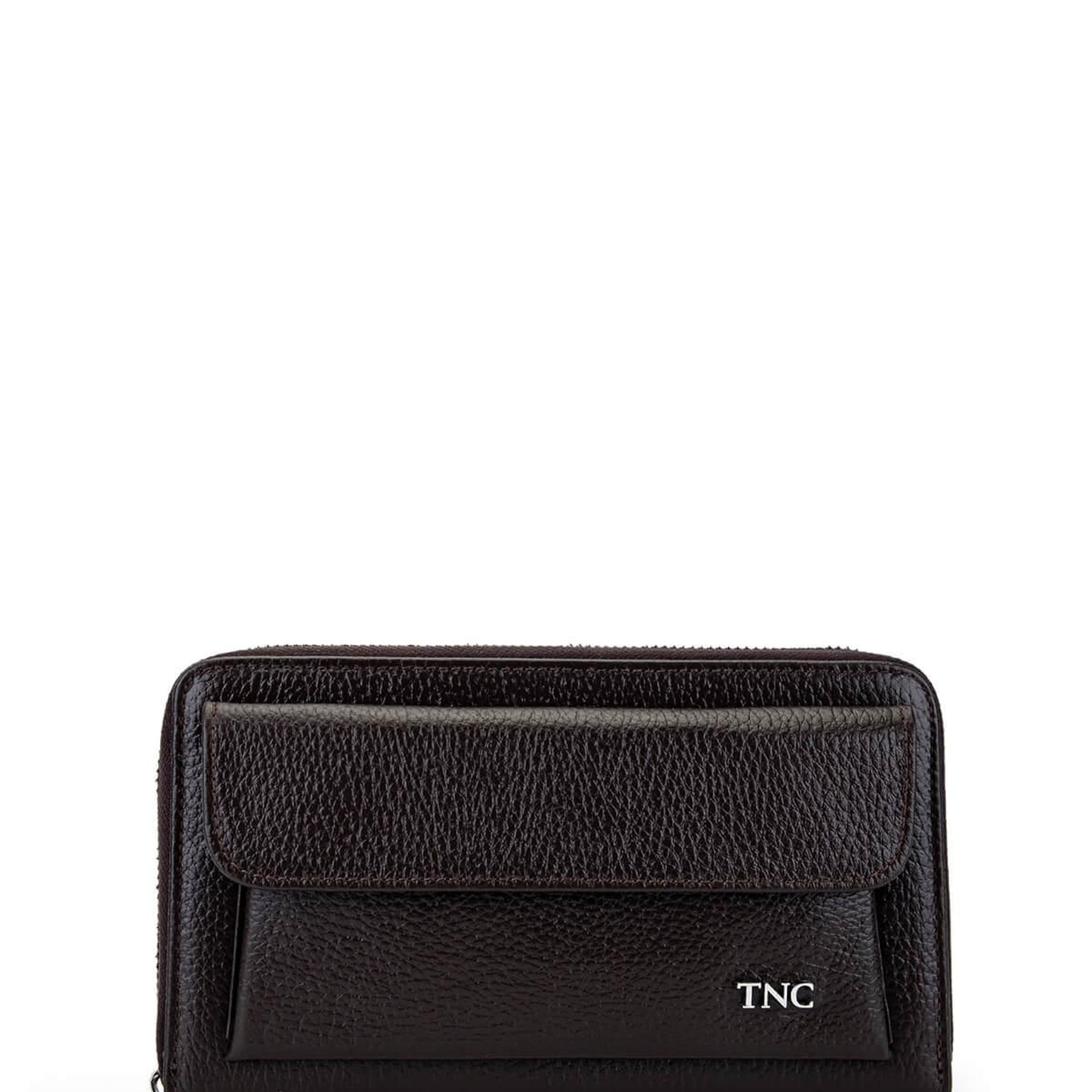 Tamer Tanca Erkek Hakiki Deri Kahverengi El Çantası