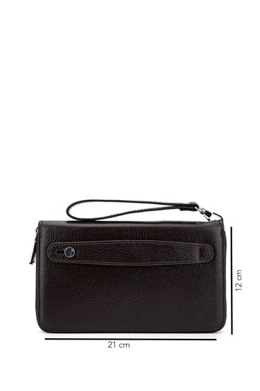  Tamer Tanca Erkek Hakiki Deri Kahverengi El Çantası